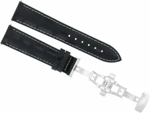 Vacheron Constantin Watch Black agitation vastly olfactory With White Stitching Ewatchparts 19mm Leather Watch Band Strap Compatible With 