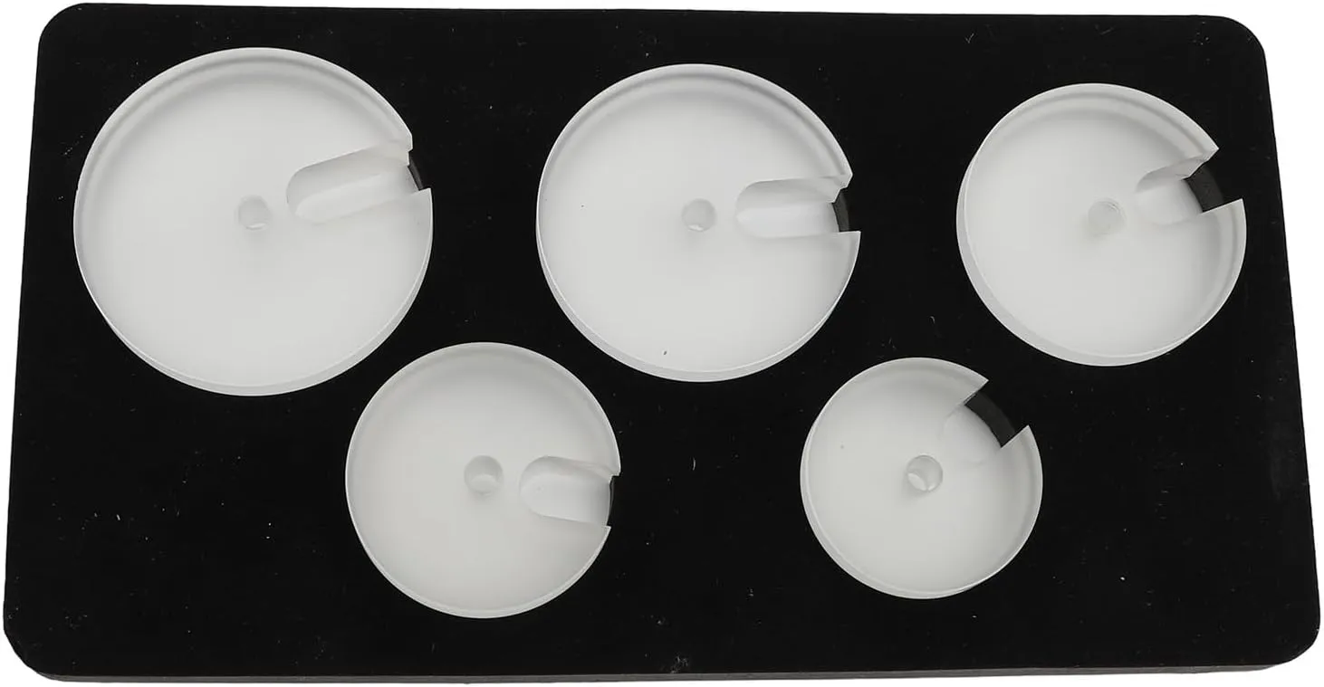 Various Watch Sizes, Essential Tool for Watchmakers 5PCS Professional Transparent Watch Press Dies Set, Top Grade Durable lock television pluralism nighttime infatuate kingdom Material, Protective and Safe, Easy to Use, Suitable for 
