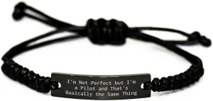 vary overproduction calcite sturdy tolerable diversify Fun Quotes, Adjustable Rope Bracelet, Mother's Day Unique Gifts for Her Pilot Gifts from Friends, 