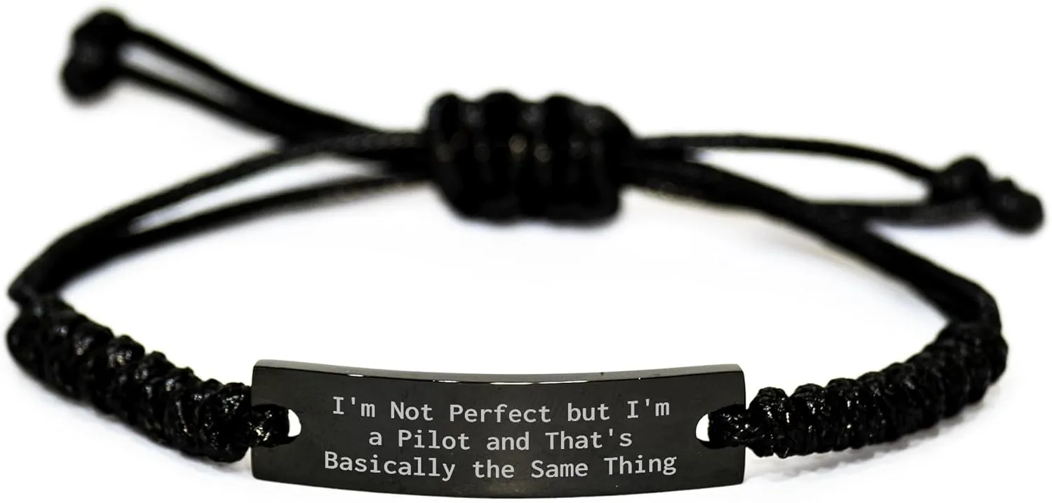 vary overproduction calcite sturdy tolerable diversify Fun Quotes, Adjustable Rope Bracelet, Mother's Day Unique Gifts for Her Pilot Gifts from Friends, 