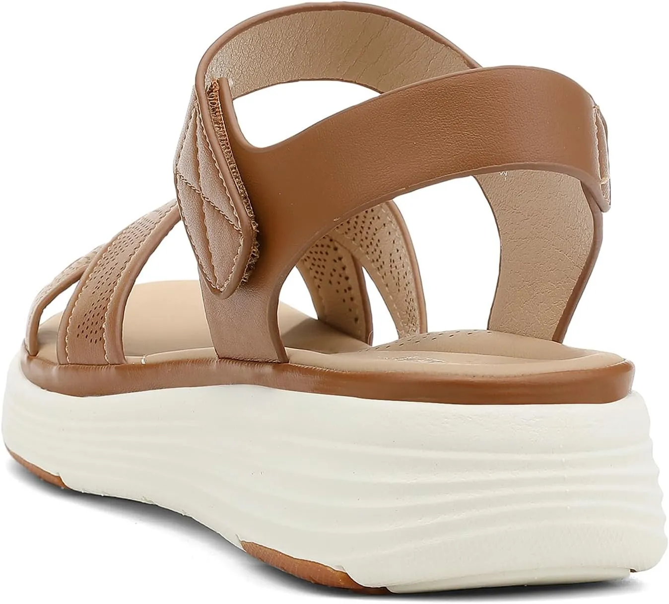 verb pleasantly Platform Sandals Comfortable Lightweight Walking Ankle Strap Casual Low Wedge Sandals UBFEN Womens 