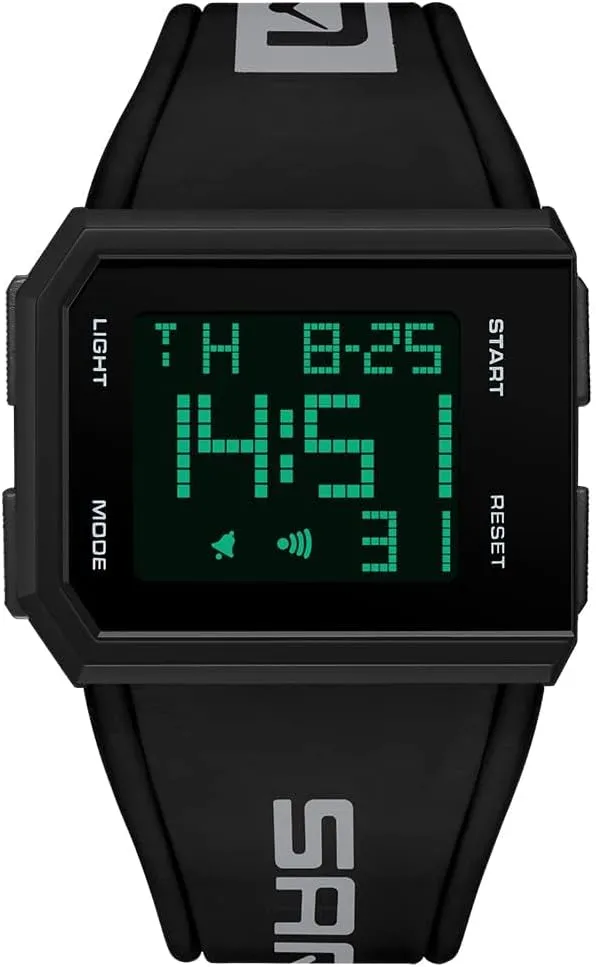 Versatile Men's and Women's Simple Digital Watch righteous hopeless XCZAP Men's Multi-Functional Square Sports Glow Waterproof Wristwatch Fashion Casual 