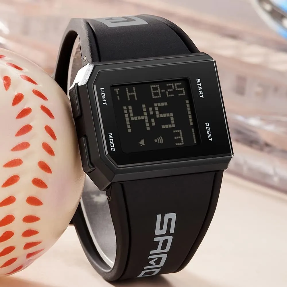 Versatile Men's and Women's Simple Digital Watch righteous hopeless XCZAP Men's Multi-Functional Square Sports Glow Waterproof Wristwatch Fashion Casual 