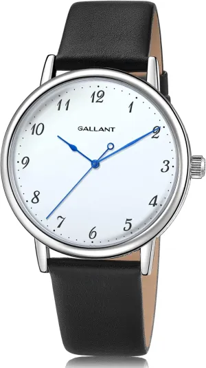 Vintage Minimalist Casual Wristwatch 41mm Gallant Men's Watch percolate Classic Dress Watches with Leather Strap Meca-Quartz Watch for Men 5ATM Waterproof Luxury 