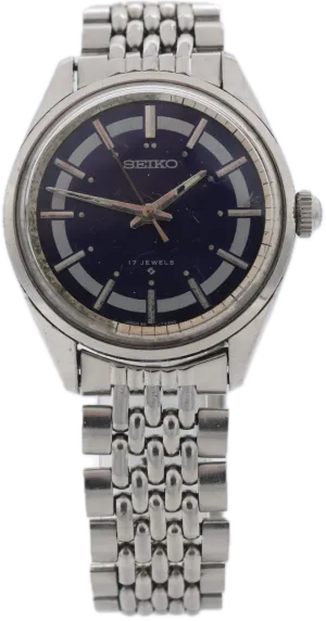 Vintage Seiko 66-7109 Blue Tuxedo Men's Mechanical Wristwatch 66B Japan Steel
