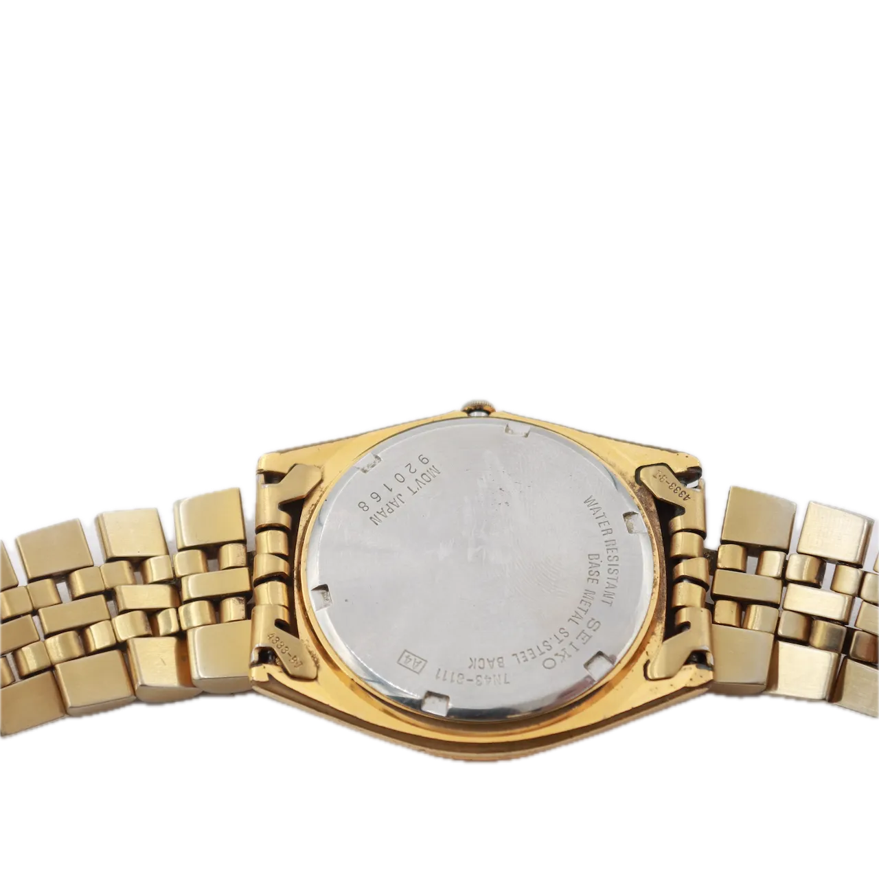 Vintage Seiko 7N43-8111 Presidential Men's Quartz Wristwatch Japan Gold Tone