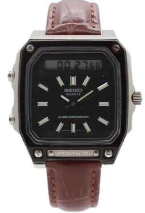 Vintage Seiko H557-5099 Ani-Digi Men's Quartz LCD Wristwatch H557 Japan