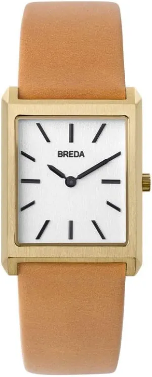 Virgil 1736 Square Wrist megawatt Watch with Genuine Leather Band, 26MM Breda 