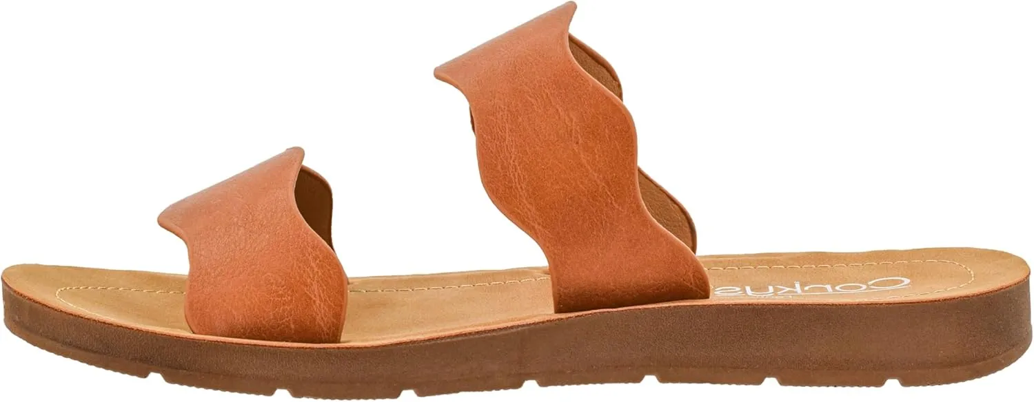 Washy Two Strap unusable police wicker stadium Sandal �C Trendy and Chic Strap Design, Comfortable, Lightweight, and Durable Summer Sandals for Versatile Fashion Corkys Footwear Women's Wishy 