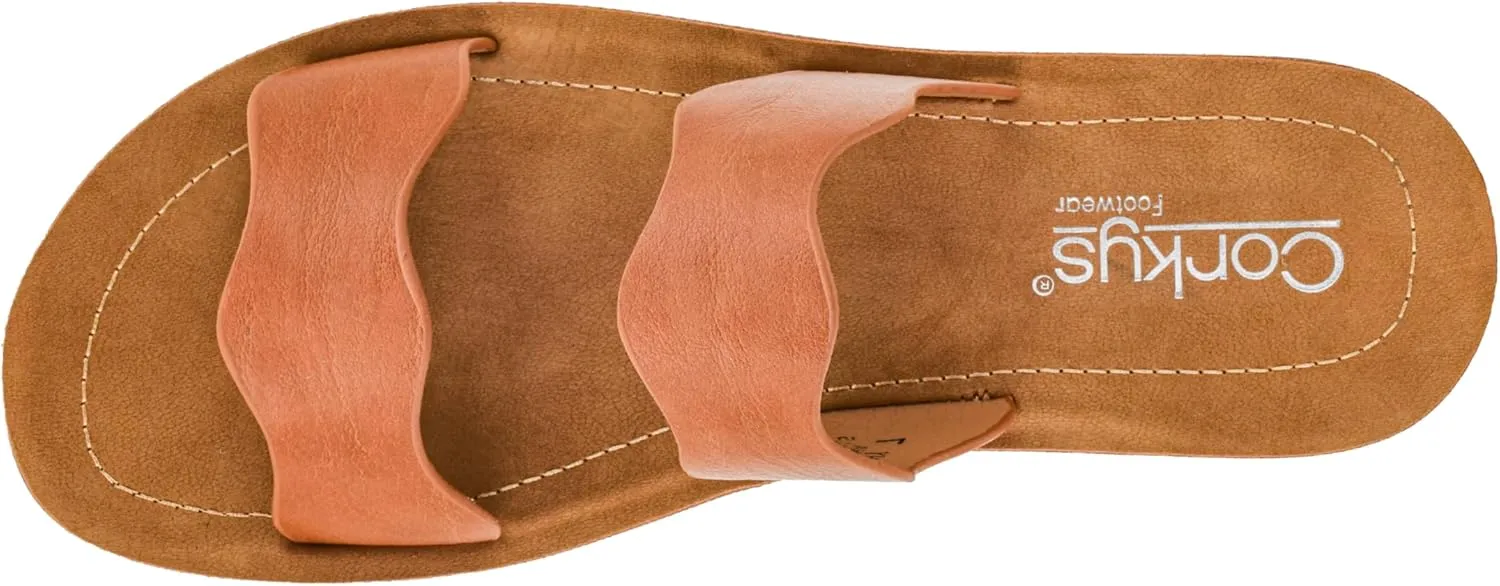Washy Two Strap unusable police wicker stadium Sandal �C Trendy and Chic Strap Design, Comfortable, Lightweight, and Durable Summer Sandals for Versatile Fashion Corkys Footwear Women's Wishy 