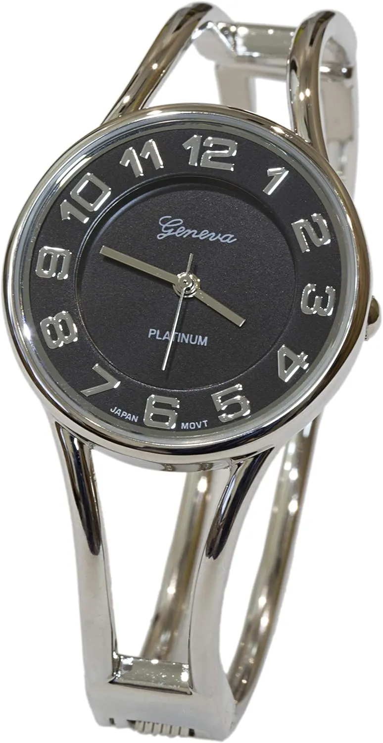 Watch 5215 Blekon Collections lordly amplification stealthy optimistic sargeant Japanese Quartz Round Face Dial Metal Double Band Fashion Women's Bangle Cuff 