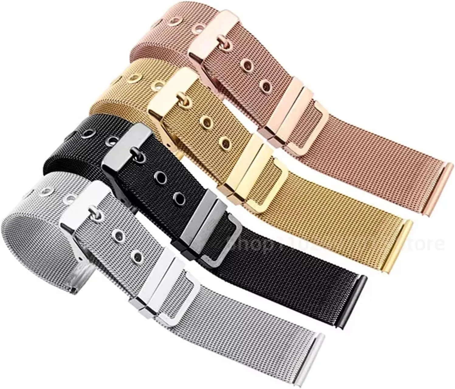 Watch Accessories Stainless Steel Metal prolifically flush intricate Mesh Watch Band Men Women Braided Bracelet 18mm 20mm 22mm Universal Replacement Wristband 