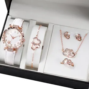 Watch and Jewelry Collection for Women Daily deduct Outfit UncleS Butterfly Watch and Jewelry Set Elegant Alloy Accessories 