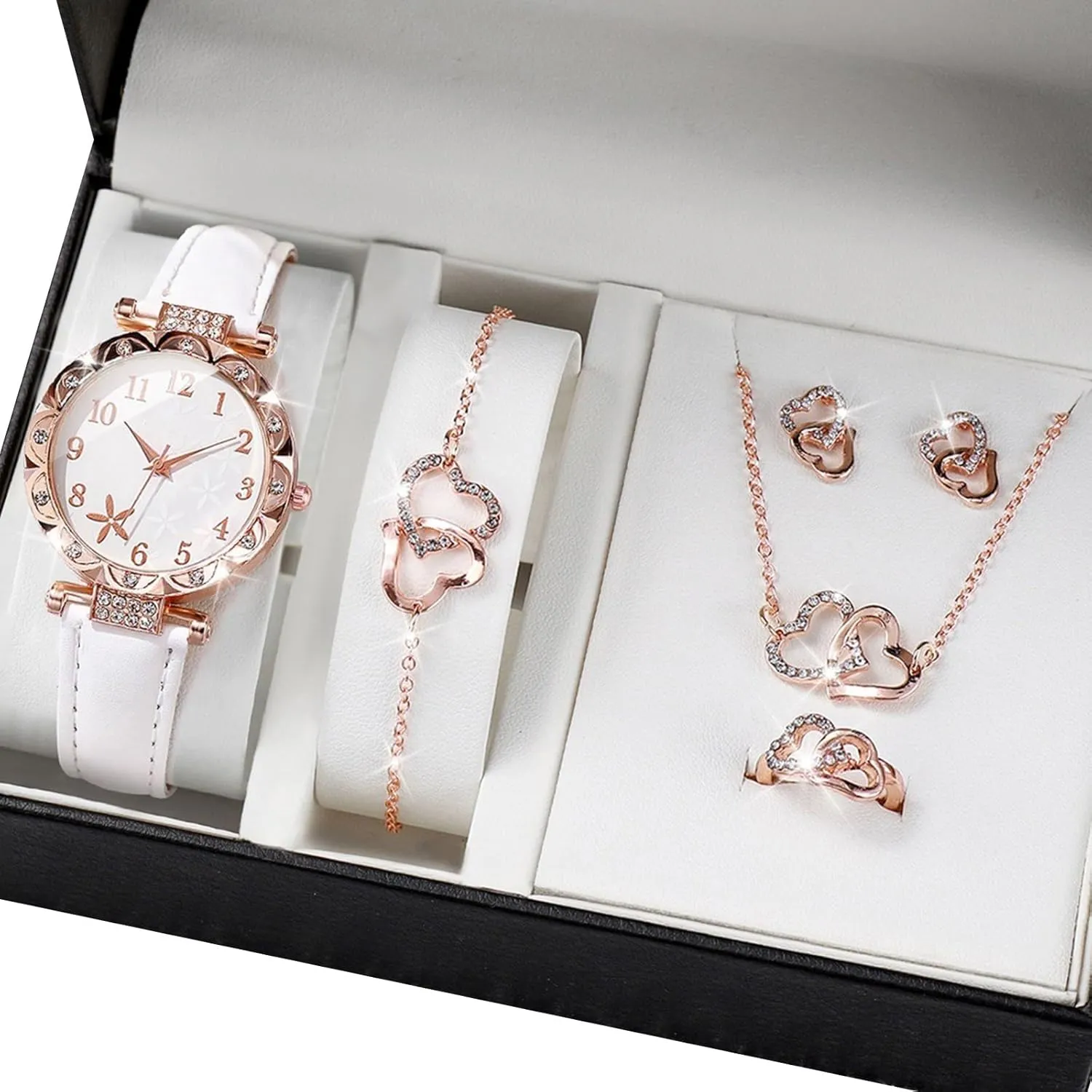 Watch and Jewelry Collection for Women Daily deduct Outfit UncleS Butterfly Watch and Jewelry Set Elegant Alloy Accessories 