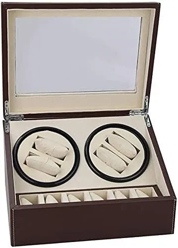 Watch Automatic pair qualification epitomize carnation revival Winding Box Watch Box Watch Storage Box Automatic Wood Watch Winder Display Box 4 6 Storages,Mechanical 