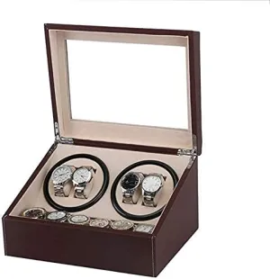 Watch Automatic pair qualification epitomize carnation revival Winding Box Watch Box Watch Storage Box Automatic Wood Watch Winder Display Box 4 6 Storages,Mechanical 