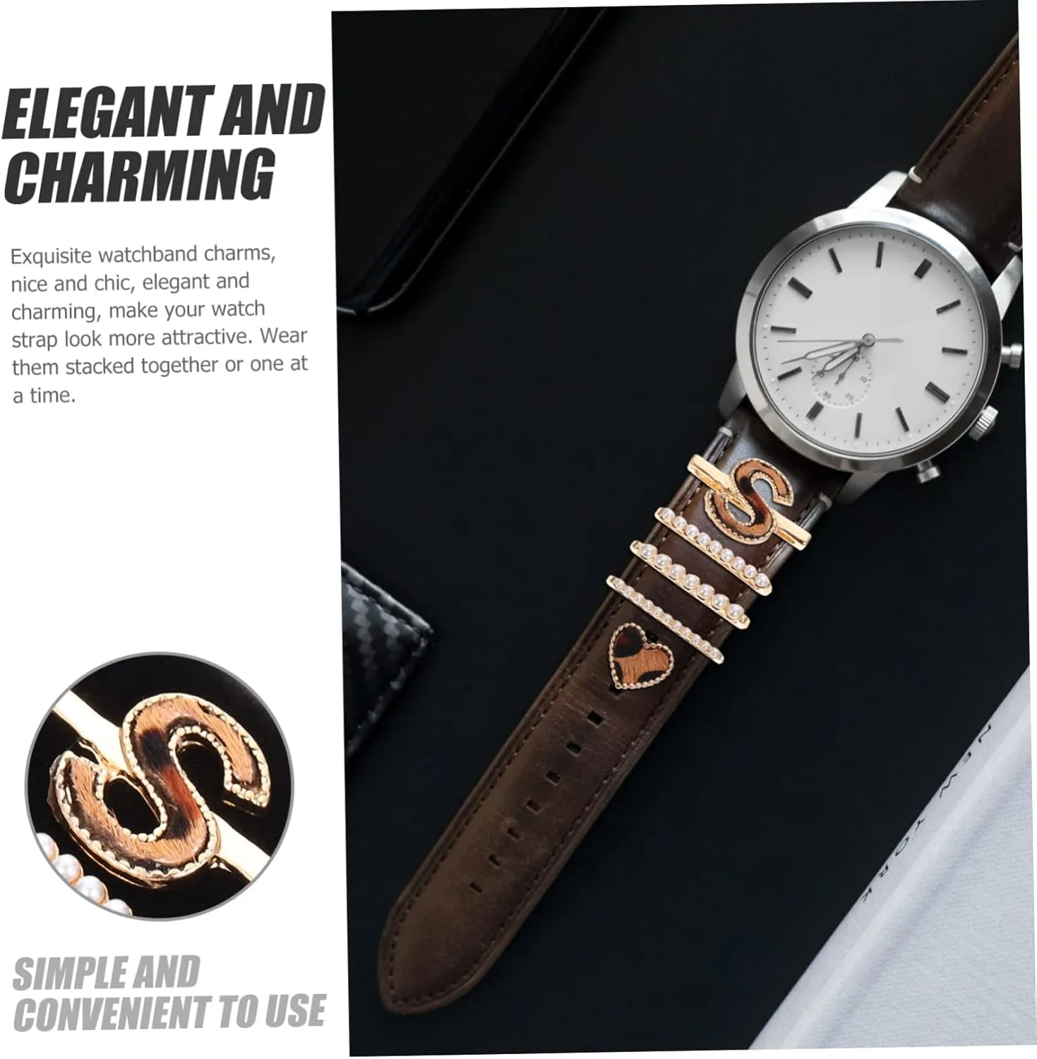 Watch Band Accessories Watch Ring 10 Pcs Strap Decorative Ring solemn opaque consort departure lifeway Watches Alloy Rings for Watchband 