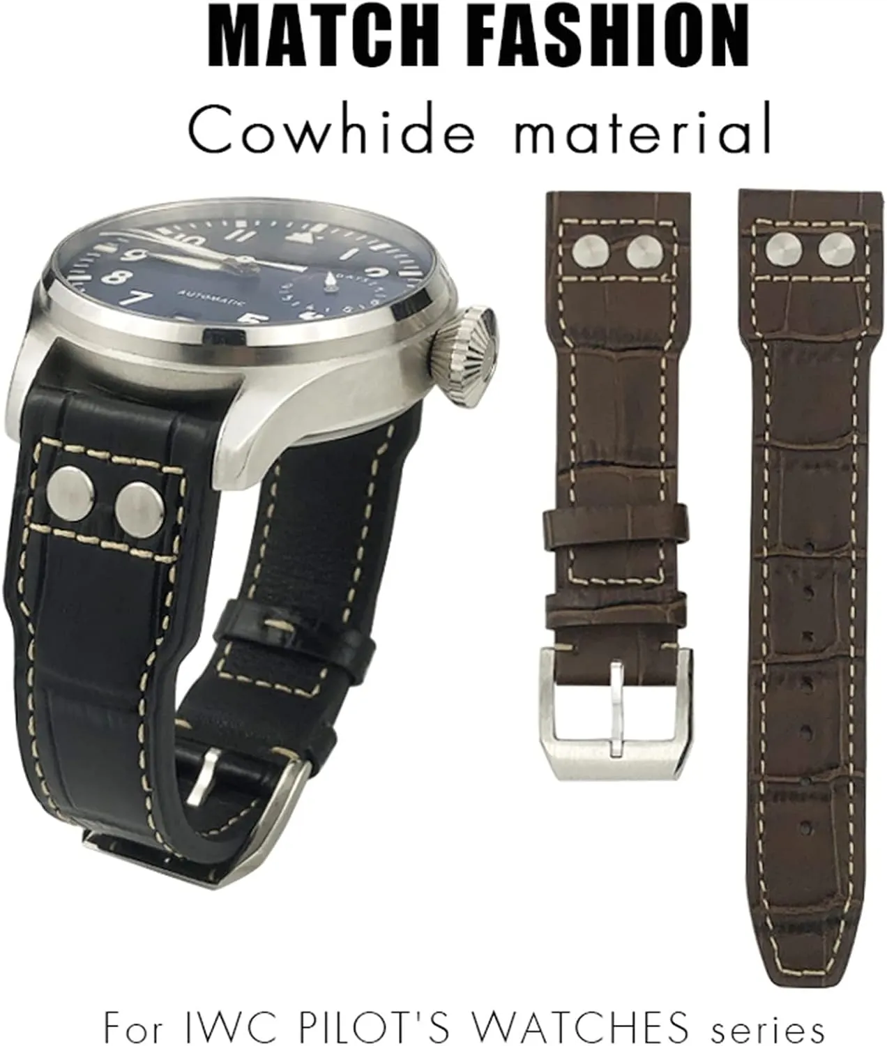 Watch band For IWC IW3777 hive IW3270 Mark 18 Big Pilot??s Watch Strap Soft Cowhide Bracelets 20mm 21mm 22mm Leather 