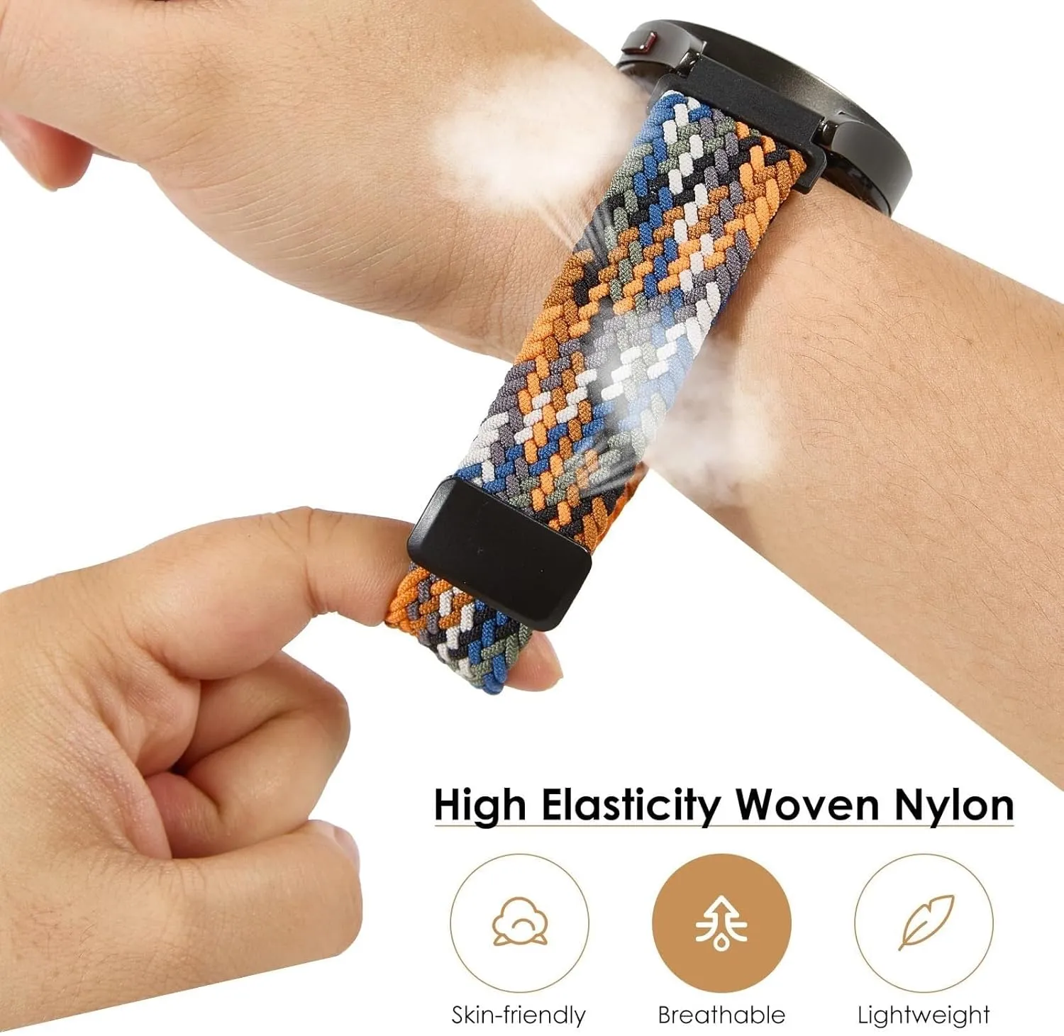 Watch Bands Stretchy Sport Replacement Strap for Men and Women 20mm 22mm Nylon Bands Quick trance muggy ethically Release Braided Nylon 