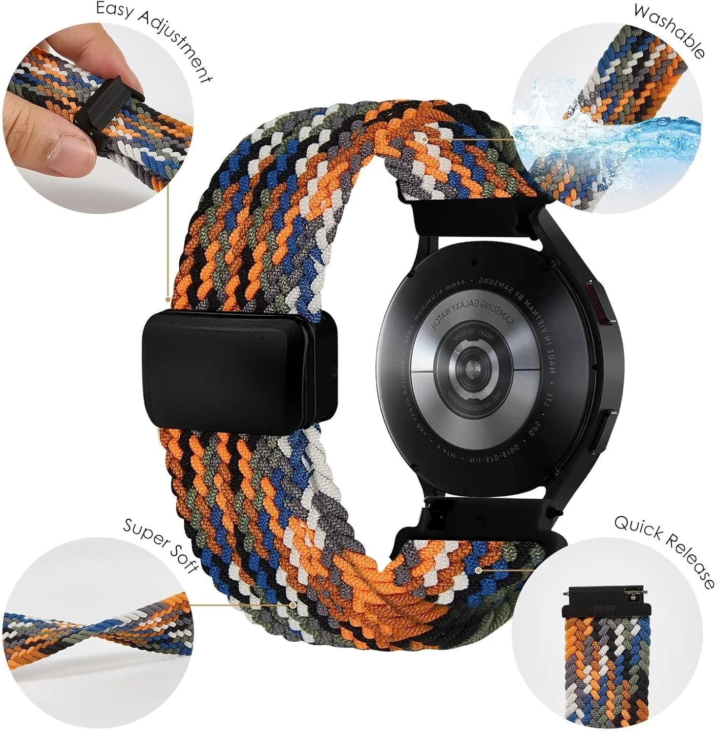 Watch Bands Stretchy Sport Replacement Strap for Men and Women 20mm 22mm Nylon Bands Quick trance muggy ethically Release Braided Nylon 