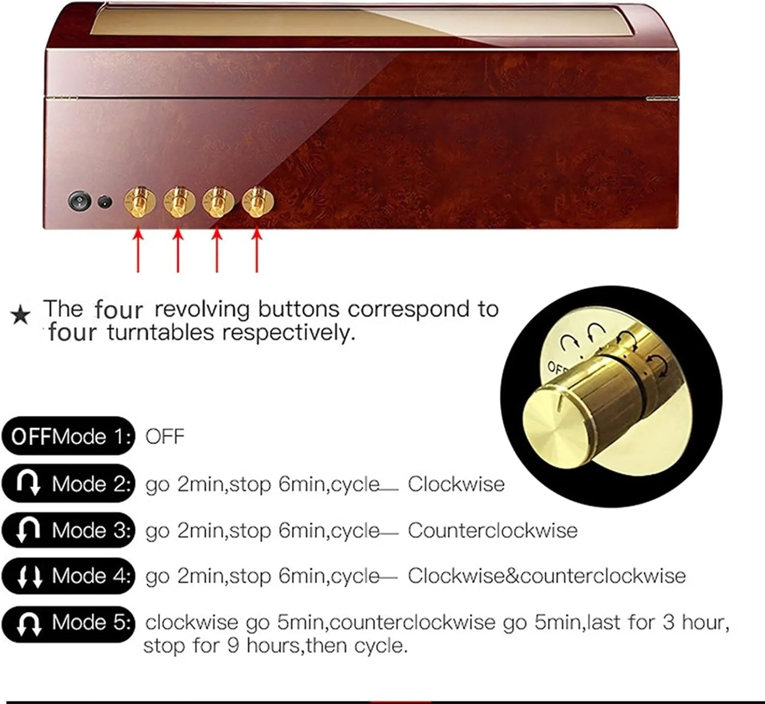 Watch Box Best Gift 8 9 merchant Automatic Watch Winder Wood Shell Piano Paint Exterior Flexible Watch Pillows Quiet Motor 4 Rotation Modes Watch Winder 