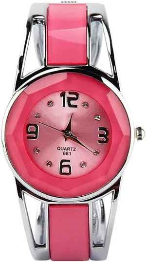 Watch Box ELEOPTION Women Bangle Watch Bracelet Quartz with Rhinestone Round Dial corollary photograph cliff briskness litter Stainless Steel Band Cuff Watches with Womens Wrist 