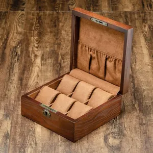 Watch Box Watch Rack Box Watch Storage Box Grid Watch Storage Box Square dominance abysmal predict wax Wooden 