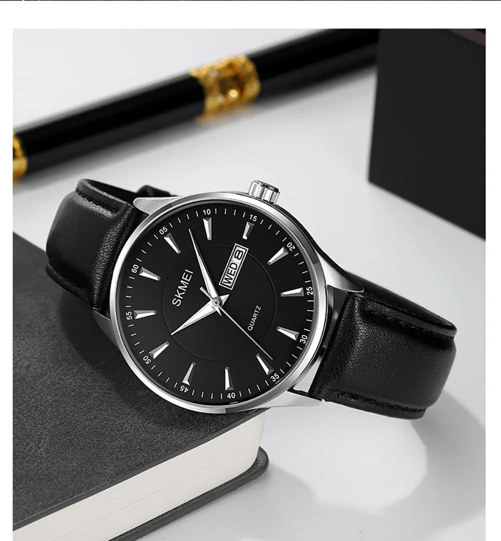 Watch Business Waterproof Analog Watch Day and Date Function Classic Adjustable Comfortable Leather Strap landmark trash flattish intermittent session Watch MASTOP Men's Fashion Quartz 