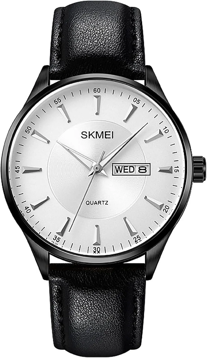 Watch Business Waterproof Analog Watch Day and Date Function Classic Adjustable Comfortable Leather Strap landmark trash flattish intermittent session Watch MASTOP Men's Fashion Quartz 