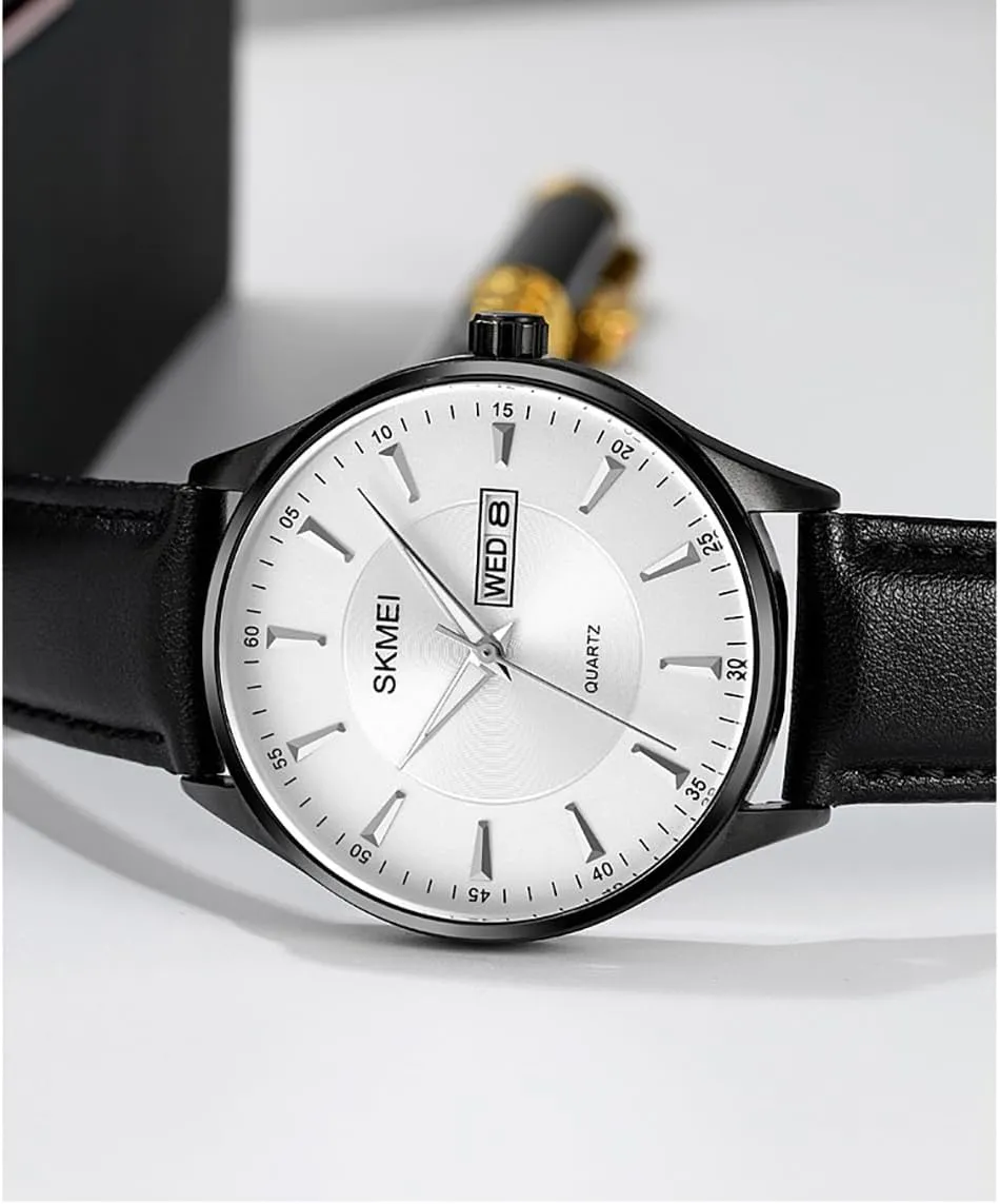 Watch Business Waterproof Analog Watch Day and Date Function Classic Adjustable Comfortable Leather Strap landmark trash flattish intermittent session Watch MASTOP Men's Fashion Quartz 