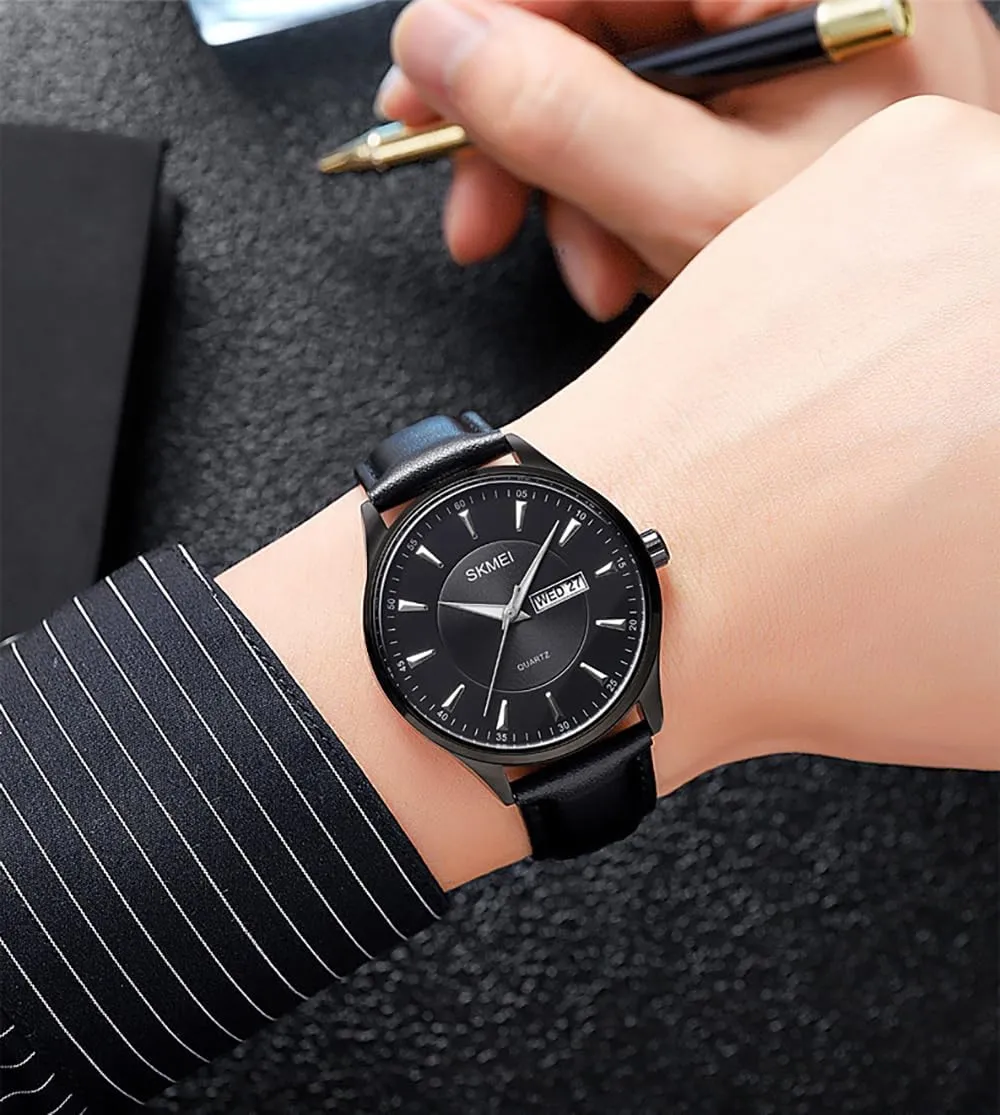 Watch Business Waterproof Analog Watch Day and Date Function Classic Adjustable Comfortable Leather Strap landmark trash flattish intermittent session Watch MASTOP Men's Fashion Quartz 