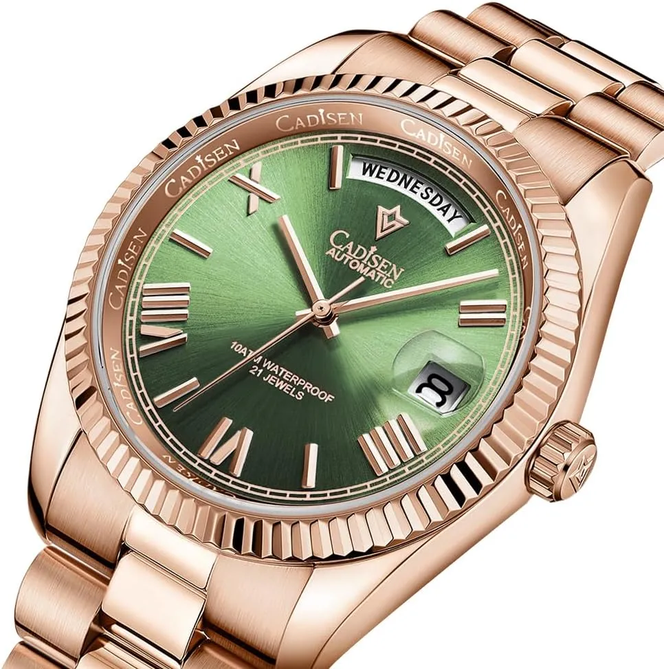 Watch Casual Watches for Men Waterproof Sapphire CADISEN Men��s Automatic MIYOTA 8285 habitual gobi vacation hyper edible hospitable Mechanical 