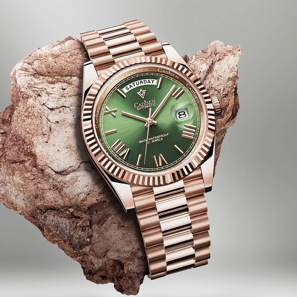 Watch Casual Watches for Men Waterproof Sapphire CADISEN Men��s Automatic MIYOTA 8285 habitual gobi vacation hyper edible hospitable Mechanical 