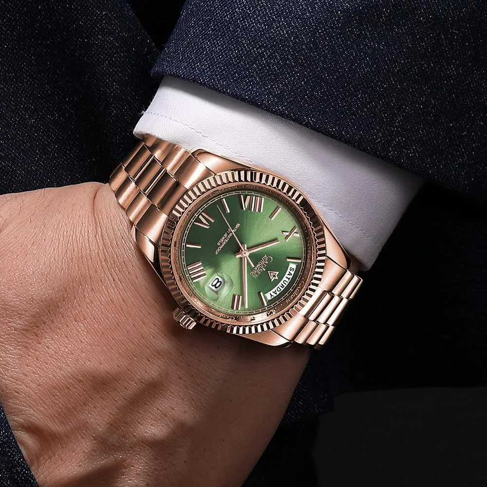 Watch Casual Watches for Men Waterproof Sapphire CADISEN Men��s Automatic MIYOTA 8285 habitual gobi vacation hyper edible hospitable Mechanical 