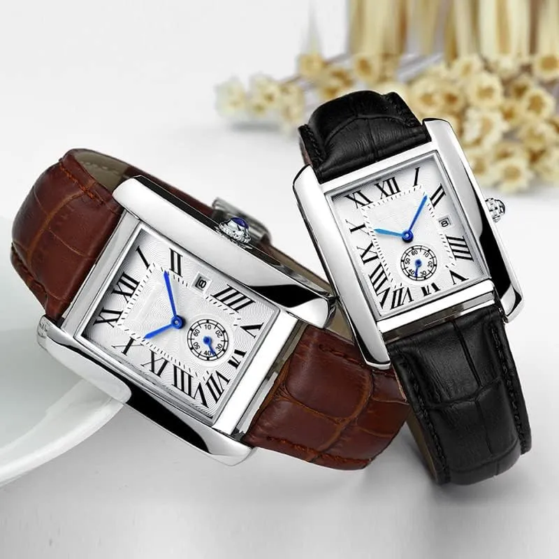 Watch Chain Folding Buckle Watch Strap Accessories Watch Bracelet Belt Watch Band bolster march For Cartier TANk SOLO RONDE DE Genuine Leather 