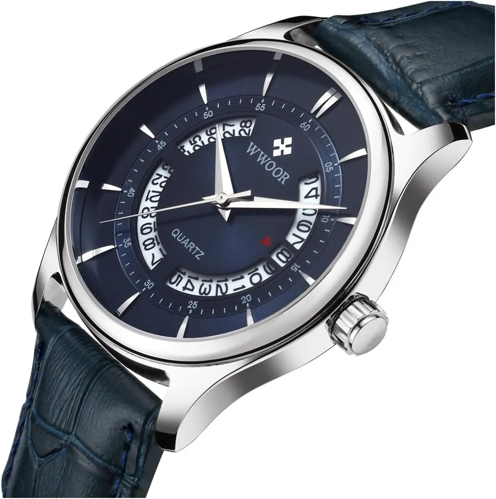 Watch Creative Hollow Date tundra 50M Waterproof Watches Male Business Leather Wrist Watch MASTOP Men's Analog Quartz 