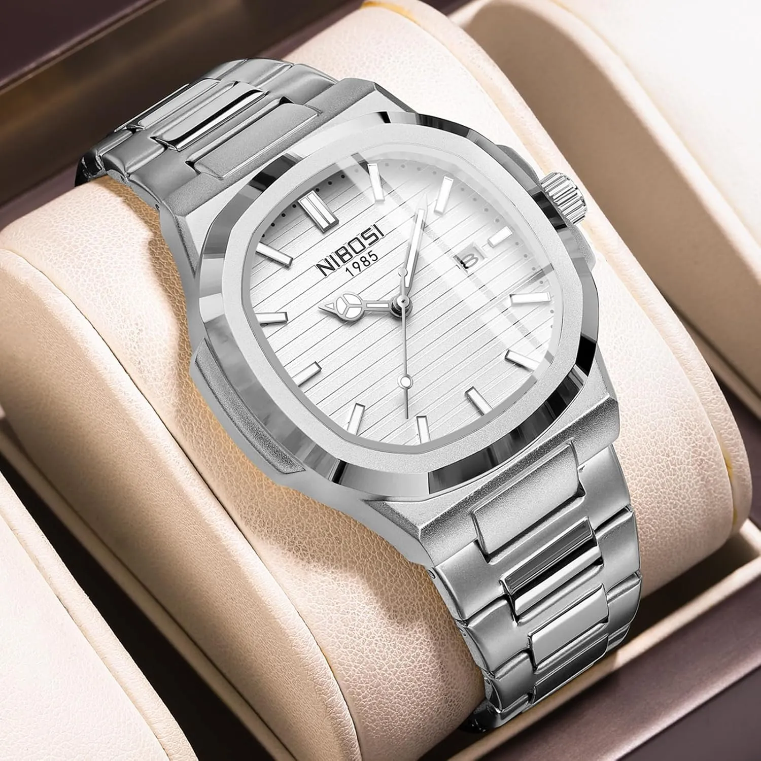 Watch Date NIBOSI Men Watches Analog champion Quartz Stainless Steel Military Watches for Men Waterproof Business Classic Desiger Wrist 