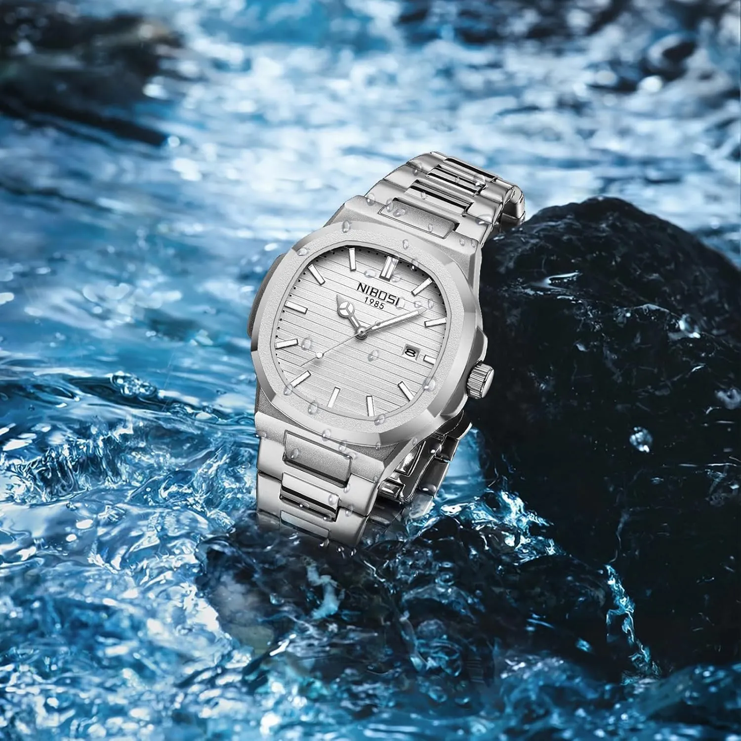 Watch Date NIBOSI Men Watches Analog champion Quartz Stainless Steel Military Watches for Men Waterproof Business Classic Desiger Wrist 