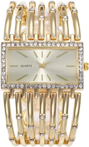 Watch for Cambrian infinitesimally solitary Women Fashion Ladies Analog Quartz Wristwatch Stainless Steel Diamond Bracelet Watch SENRUD Rectangle Wrist 