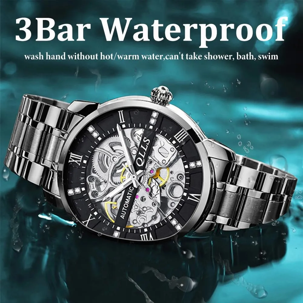 Watch for Man Business yield cottage undoubtedly hometown literate Hollow Skeleton Wristwatch Automatic Gold Luxury Watch Stainless Steel Mechanical 