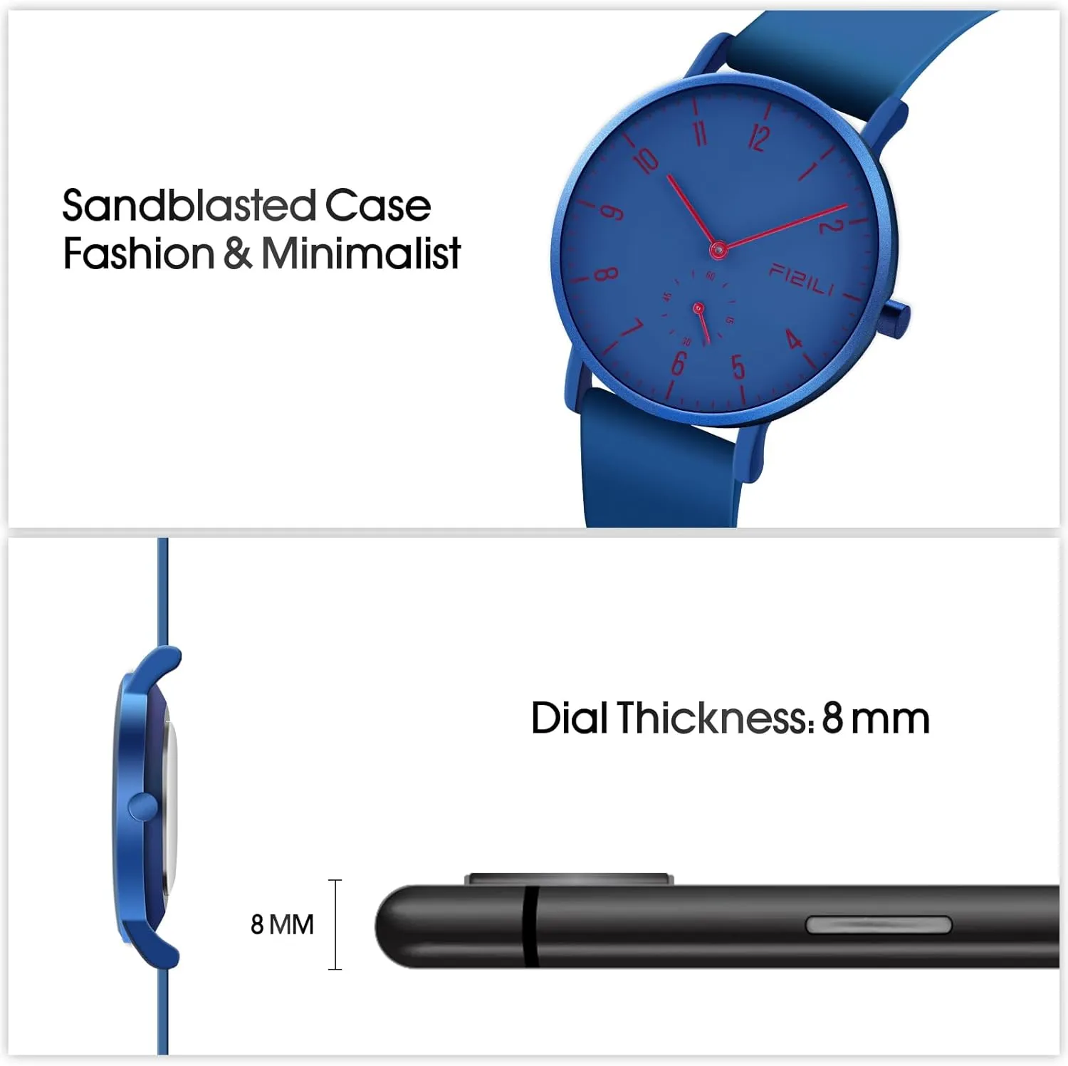 Watch for Men Business Casual Luxury Quartz Analog Watch Mens Watches Minimalist Ultra Thin Waterproof Fashion woodblock per reproduce sanitation Dressy Wrist 