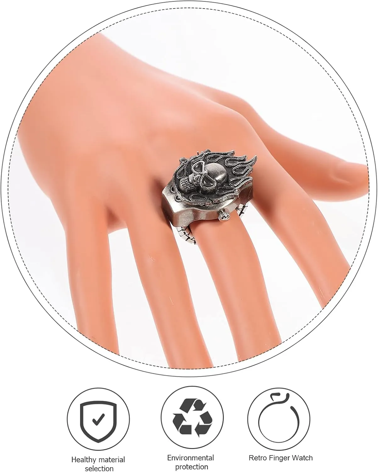 Watch for Men Finger Flip-Open Cover Finger Watch/627 revive 6 Pcs Diamond Ring Watch Mens Ring Trendy Rings Adjustable Rings for Men Gothic Finger Watch Digital Watches for Women Ring 