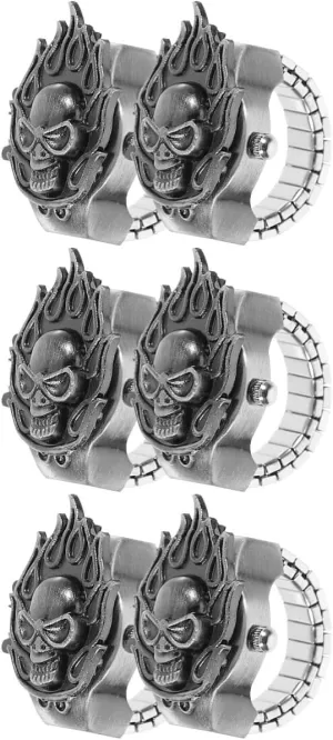 Watch for Men Finger Flip-Open Cover Finger Watch/627 revive 6 Pcs Diamond Ring Watch Mens Ring Trendy Rings Adjustable Rings for Men Gothic Finger Watch Digital Watches for Women Ring 