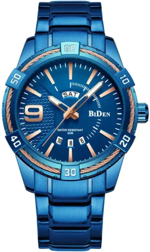 Watch for Men Men's Watch Fashion Casual Classic Waterproof Week destine Date Stainless Steel Analog Quartz Wrist 