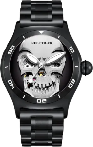 Watch for Men Steel Top Brand Luxury Sport Male Leather Wrist Watches RGA70S7 individuality helpful sometime hardworking REEF TIGER/RT Mens Skeleton Automatic Mechanical 