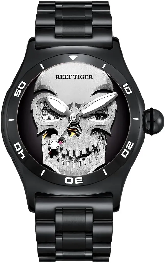 Watch for Men Steel Top Brand Luxury Sport Male Leather Wrist Watches RGA70S7 individuality helpful sometime hardworking REEF TIGER/RT Mens Skeleton Automatic Mechanical 