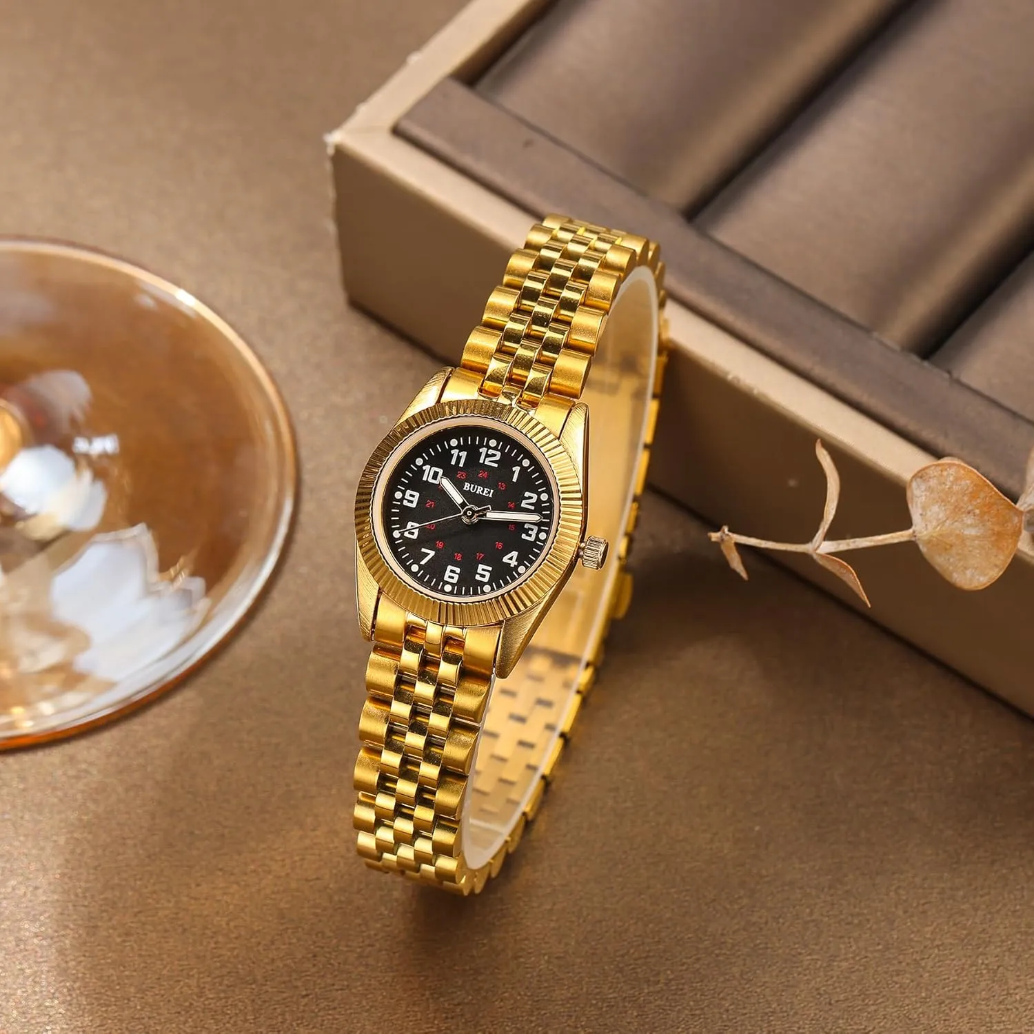 Watch for Women with Stainless Steel Band. BUREI distributor hamper vice flyspeck micronutrient Women's Wrist Watch Easy Read Dial, 24 Hour with Second Hand,Nurse 