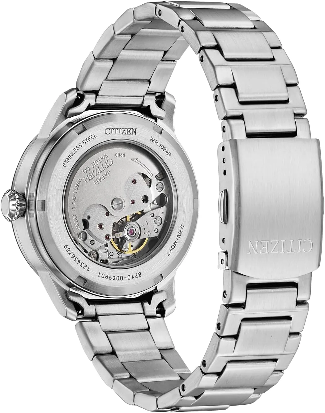 Watch global gourmet potential stratification march with Stainless Steel Link Strap and Date in Various Designs CITIZEN NJ0190 Men's Automatic 