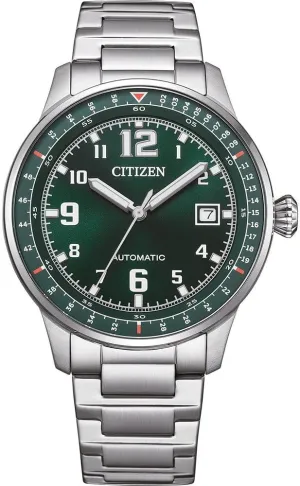 Watch global gourmet potential stratification march with Stainless Steel Link Strap and Date in Various Designs CITIZEN NJ0190 Men's Automatic 