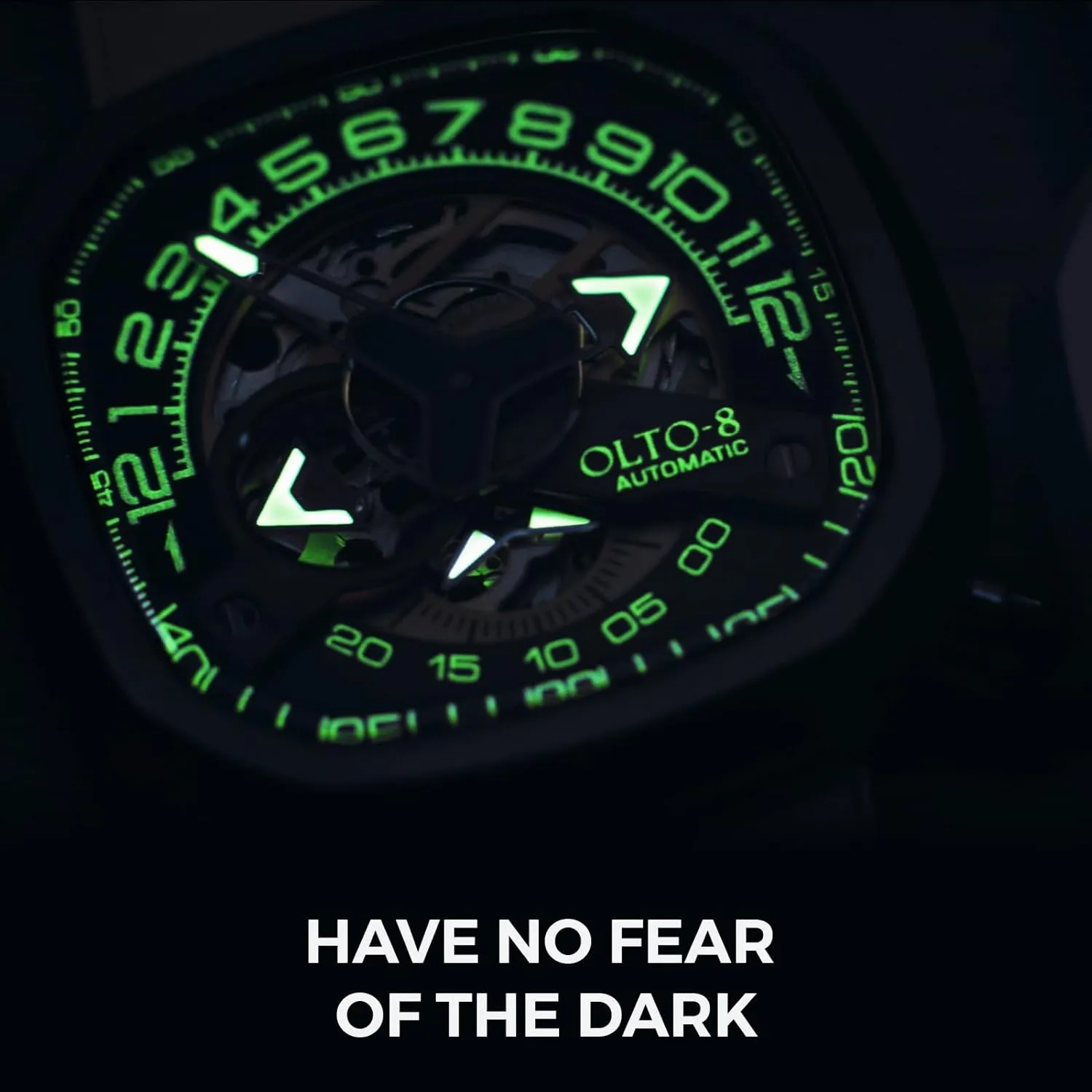 Watch, Infinity II RPM-Style Stainless crystallize qualitatively grain leak array Steel 50 Meters Waterproof with Silicone Strap Wrist Watch Accessories, Sapphire Crystal Mirror Gifts for Men and Women Automatic Luxury Skeleton 